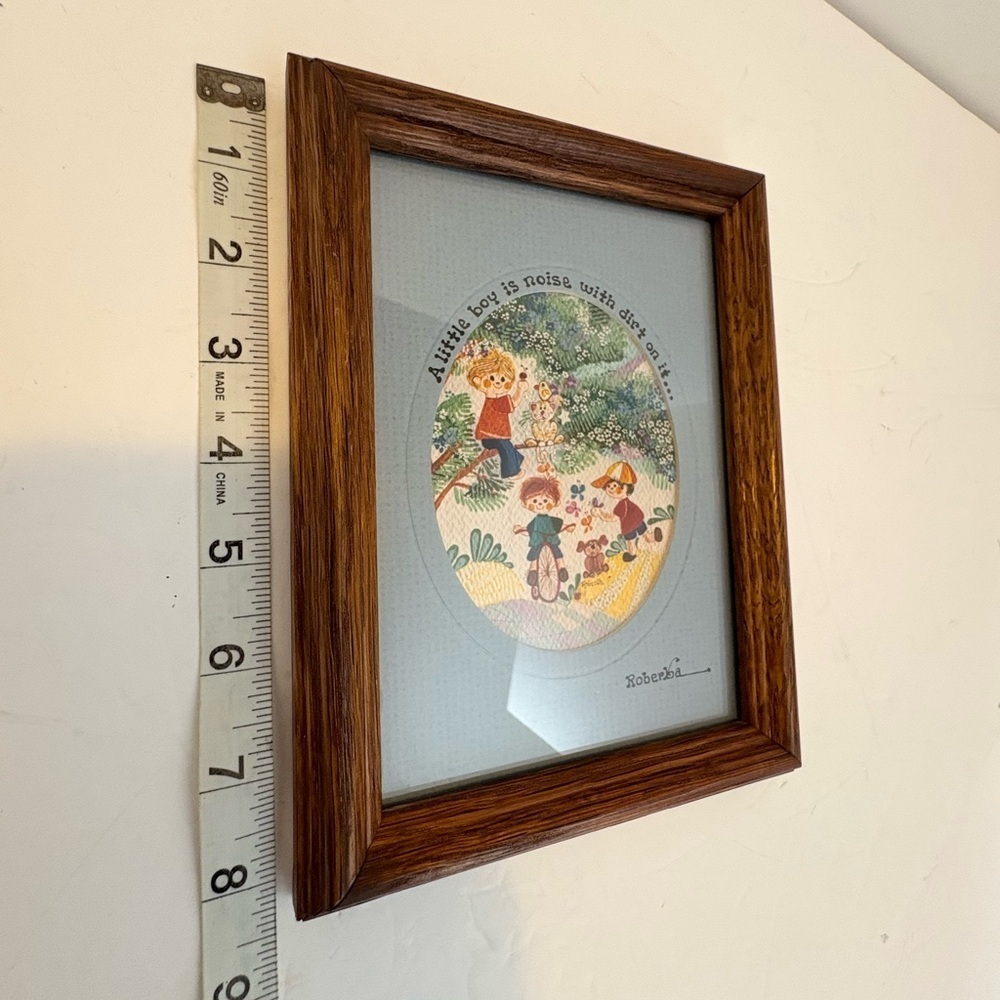 Rare Vintage 70’s Roberka McDowell Originals “Little Boys” Art - Picture 5 of 8